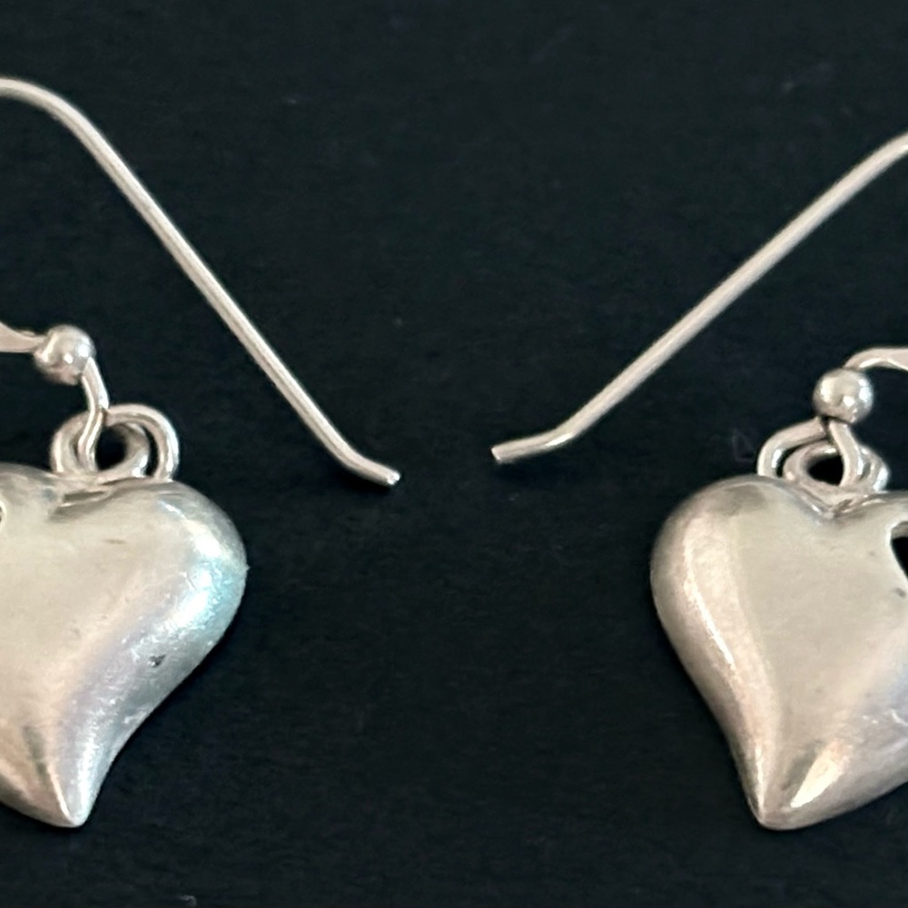 BOMA 925 steering silver Heart Drop Earrings